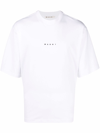 Marni White Cotton T-shirt With Logo Print In White