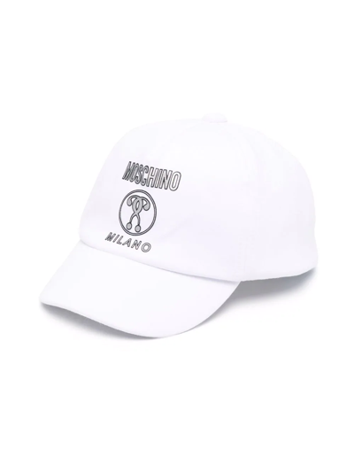 Moschino Kids' Logo-print Baseball Cap In White