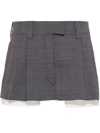 MIU MIU PRINCE-OF-WALES CHECK MINI SKIRT