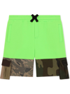 DOLCE & GABBANA CAMOUFLAGE PATCHWORK SHORTS