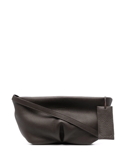 Marsèll Slouchy Leather Shoulder Bag In Brown