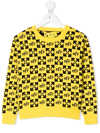 Off-white Yellow Sweat For Boy With Black Logo In Yellow