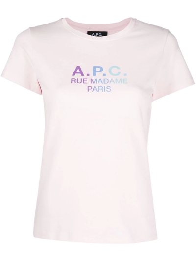 Apc Rue Madame Paris 棉t恤 In Pink
