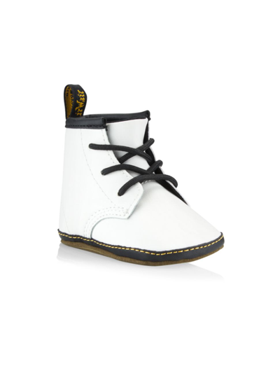 Dr. Martens' 1460 Ankle-length Leather Crib Shoes 0-6 Months In White