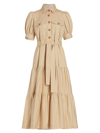 Derek Lam 10 Crosby Buffy Cotton Poplin Utility Dress In Beige