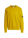 C.p. Company Light Fleece Crewneck Sweatshirt In Yellow