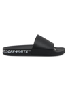Off-white Towel Embroidery Slide Sandals In Black