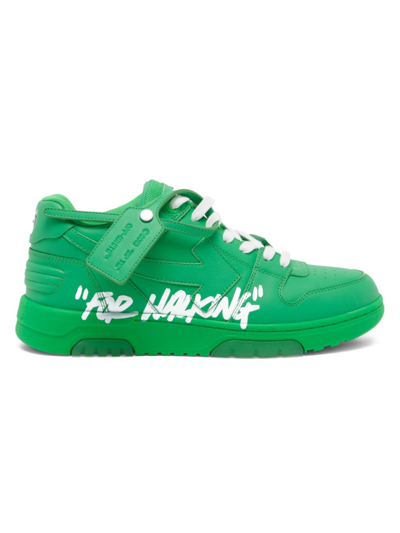 Off-white Out Of Office "for Walking" Sneakers In Green White