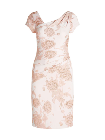 Theia Angela Cocktail Dress In Pink
