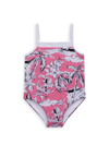 MONCLER BABY'S & LITTLE GIRL'S ONE-PIECE PALM TREE SWIMSUIT