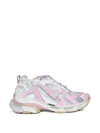 BALENCIAGA LOW-TOP RUNNER WHITE AND PINK