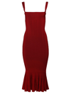 Galvan Atalanta Pleated Hem Midi Dress