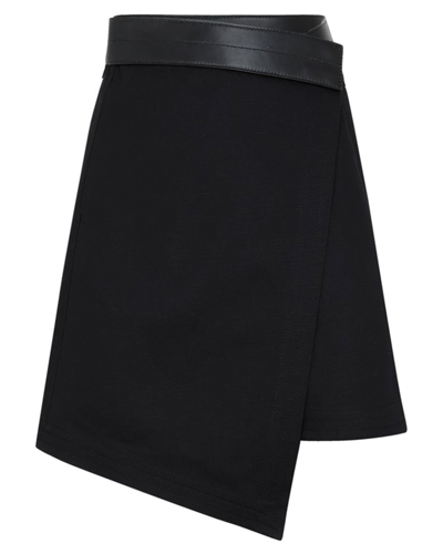 Loewe Pleated Wrap Mini-skirt In Black