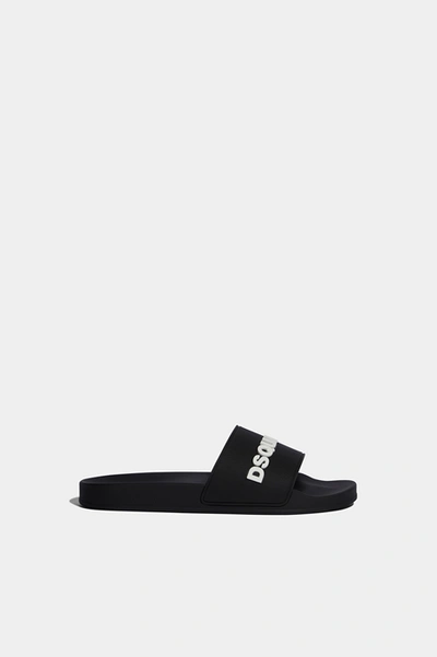 Dsquared2 Embossed Logo Detail Slides In Black