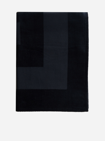 Givenchy Logo Cotton Towel In Blue