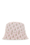 Lanvin Reversible Pink Logo Bucket Hat
