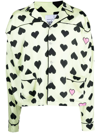 NATASHA ZINKO PIXEL-HEART PRINT SHIRT