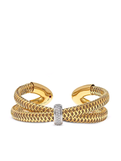 Roberto Coin 18kt Yellow Gold Primavera Diamond Cuff