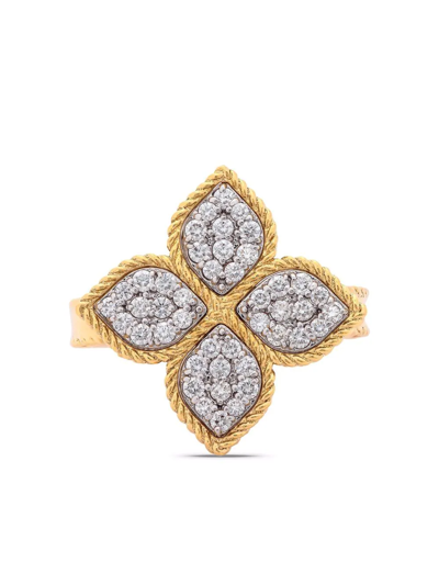 Roberto Coin 18kt Yellow Gold Princess Flower Diamond Ring
