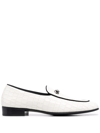 GIUSEPPE ZANOTTI ARCHIBALD CROCODILE-EFFECT LEATHER LOAFERS