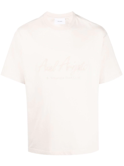 Axel Arigato Embroidered Logo Short-sleeve T-shirt In Neutrals