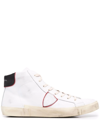 PHILIPPE MODEL PARIS LOGO-PATCH HIGH-TOP SNEAKERS