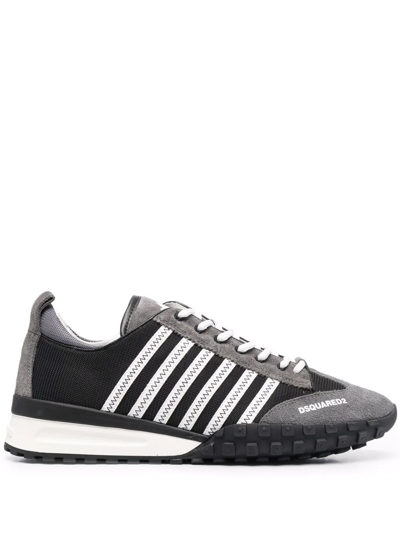 Dsquared2 Round-toe Lace-up Sneakers In Schwarz