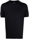 GIORGIO ARMANI RIBBED-KNIT SHORT-SLEEVED T-SHIRT