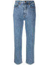 Khaite Abigail High-waisted Straight Leg Jeans In Blue