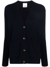 Allude Knitted V-neck Cardigan In Blue