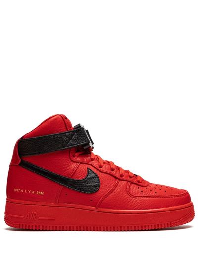 Nike X Alyx Air Force 1 High Sneakers "1017 Alyx 9sm Red Black"