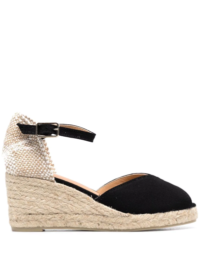 Castaã±er Espadrille Wedge Sandals In Black