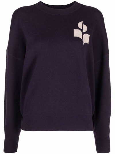 Isabel Marant Étoile Atlee Intarsia-knit Relaxed Jumper In Blue