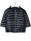 Herno Zipped Padded Coat In Blue