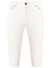 Saint Laurent Mid-rise Knee-length Shorts In White