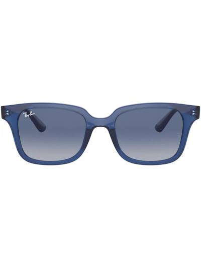 Ray Ban Rb9071s Rectangle-frame Sunglasses In Blue