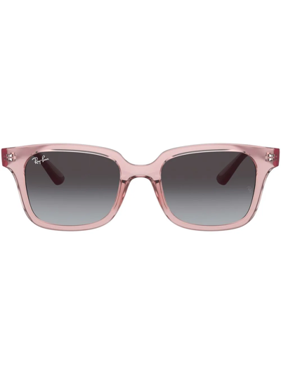 Ray Ban Rb9071s Rectangle Frame Sunglasses In Grey
