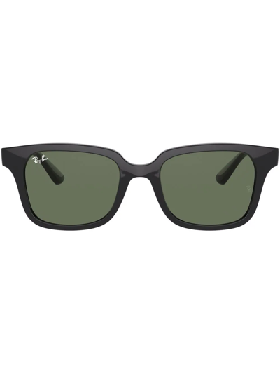 Ray Ban Rb9071s Rectangle Frame Sunglasses In Black