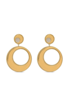 ROBERTO COIN 18KT YELLOW GOLD CIRCLE DIAMOND EARRINGS