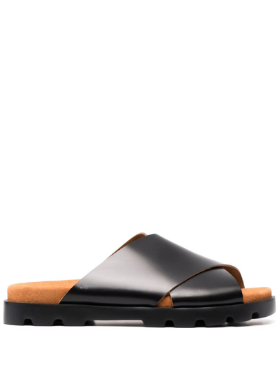 Camper Sandales Brutus En Cuir In Black