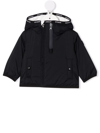 Moncler Half Zip Hooded Jacket In Blue