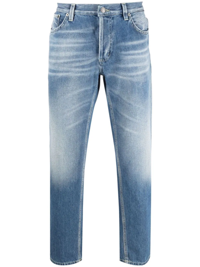 Dondup Stonewashed Organic Cotton-blend Jeans In Blue