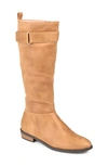 Journee Collection Lelanni Tall Vegan Leather Boot In Tan