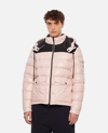 Moncler Gombei Born To Protect Logo-print Down Jacket In Pink
