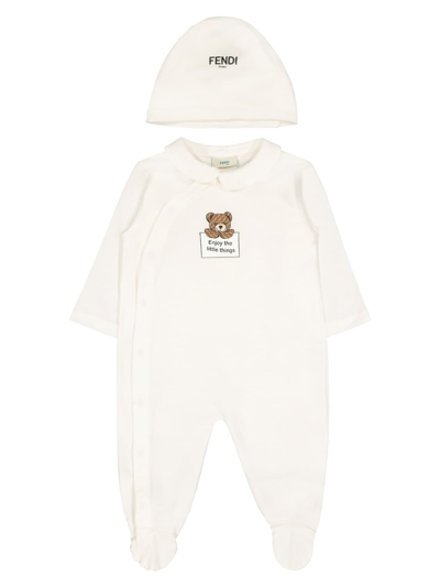 Fendi Babies' Kids Clothing Set In White