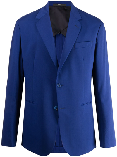 Paul Smith Cobalt-blue Wool-blend Single Breasted Blazer