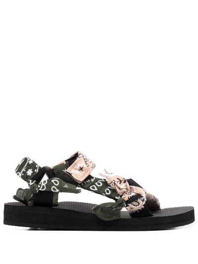 Arizona Love Trekky Two-tone Bandana Sandals In Neutrals