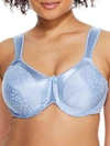 Bali Minimizer Satin Tracings Comfort Strap Underwire Bra 3562 In Blue Flight