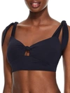 Sunsets Black Lily Wire-free Bralette Bikini Top In Black