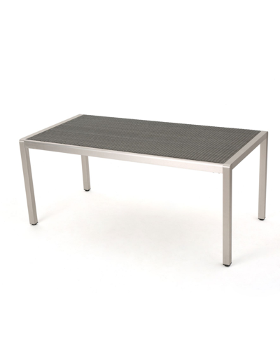 Noble House Cape Coral Outdoor Dining Table With Top In Gray